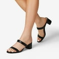 thumbnail image 6 of DREAM PAIRS Women's Two Strap Open Toe Low Block Chunky Heels Sandals Dress Pumps Shoes, 6 of 7