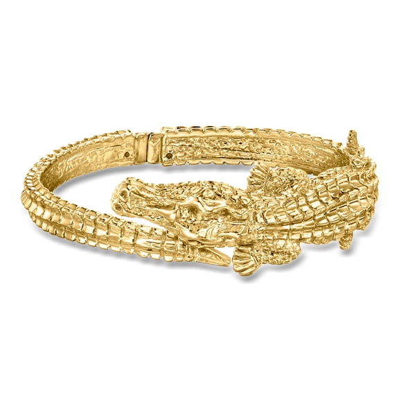 Ross-Simons Italian 18kt Yellow Gold Alligator Bangle Bracelet, Women's, Adult