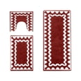 thumbnail image 2 of Tuvgenk 3 Piece Non Slip Bathroom Mats & Rugs Set Washable Bath Mat Sets Absorbent Large Soft Floor Mats for Bathroom(Red,47x16,24x16,20x16 inch), 2 of 6