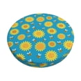 thumbnail image 2 of Lsque Bee Sunflower Round Bar chair cushion covers Velvet Fabric Premium Comfort Protects from Scratches and Stains for 14-17 Inch Chair- 14 inch, 2 of 7
