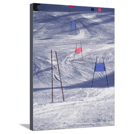 Slalom Ski Race Course Stretched Canvas Print Wall Art By Bob (Best Slalom Race Skis)