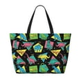thumbnail image 2 of Rocae Geometric Dinosaur for Large Women's Waterproof Beach Bag Tote with 7 Pockets Pool Bag for Travel Gym Vacation, 2 of 6