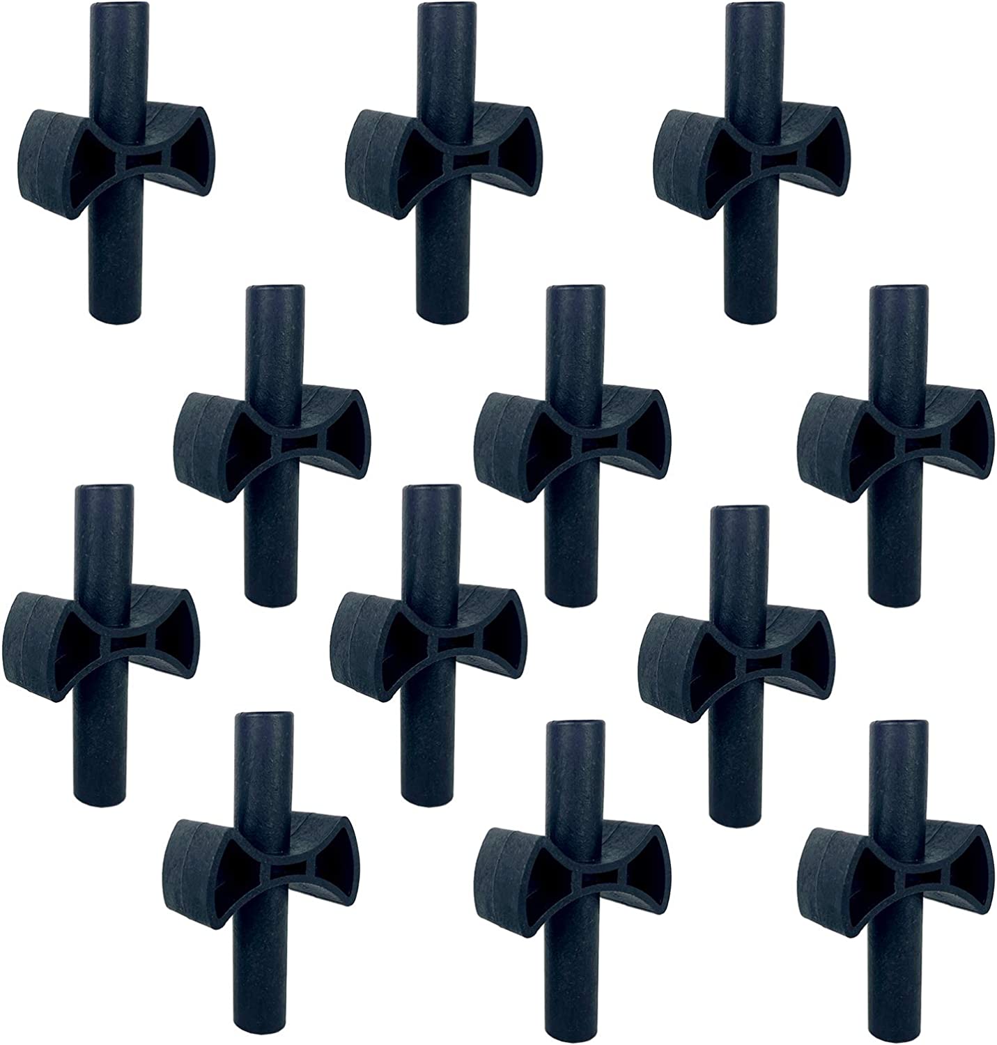 12 Pieces Trampoline Enclosure Pole Gap Spacers Trampoline Plastic Safety Enclosure Replacement