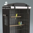 thumbnail image 5 of KNUTI Universal Bird Cage Cover Good Night Blackout 35" x 17.5" x 14" Inch Thin Lightweight Breathable Small Animal Cages Cover Pet Removable Durable Protector - Black, 5 of 6