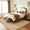 Brown & White, variant on WANLISELL 6' x 9' Washable Rugs, Modern Area Rugs for Living Room, Large Indoor Accent Rug Carpet for Bedroom Playroom Dining Room Office, Pure White
