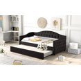 thumbnail image 4 of [US IN STOCK] Upholstered Twin Size Daybed with Trundle, Gray(Expected Arrival Time:6.25), 4 of 9