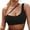 Black, variant on Xfvqtps Womens One Shoulder Cut out Sports Bra Workout Gym Yoga Crop Tops Blue