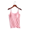 thumbnail image 1 of SAILING Camisola para mujer con sujetador incorporado, chaleco con cuello, camisetas sin mangas acolchadas y ajustadas, 1 of 5