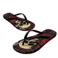 thumbnail image 5 of Chririnla Women's Skull Floral Flip Flop Comfortable Lightweight Soft Footbed Thong Sandals Quick Dry Fashion Waterproof Thin Strap Beach Sandal for Vacation Pool, 5 of 7