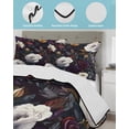 thumbnail image 4 of Garden Floral Twin Size Down Alternative Comforter, Lightweight Comforter Quilt Bedding Set with Pillow Shams Blossom Botanical Wildflower All Seasons Bed Comforter Duvet Insert 68"x86", 4 of 7