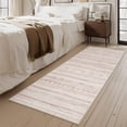 thumbnail image 3 of VUNATE 2'x6' Boho Runner Rug Machine Washable Rug Modern Moroccan Soft Carpet Neutral Geometric Distressed Non-Slip Rubber Backing Hallway Runner Rug for Kitchen Entryway Bedroom Laundry Pink, 3 of 5