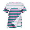 thumbnail image 4 of ASDFVBKG Post Shoulder Surgery Shirt for Women Tear Away Short Sleeve Tops After Rotator Cuff Shirt V Neck Chemo Port Adaptive Clothing Pink 3XL, 4 of 4