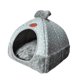 thumbnail image 1 of Cama para Perros Casa para Perros Arena para Gatos Casa para Gatos Cerrada de Invierno Villa para Gatos Plegable de Felpa Suministros para Mascotas Perrera yurta Gris M Rojo Verde, 1 of 5