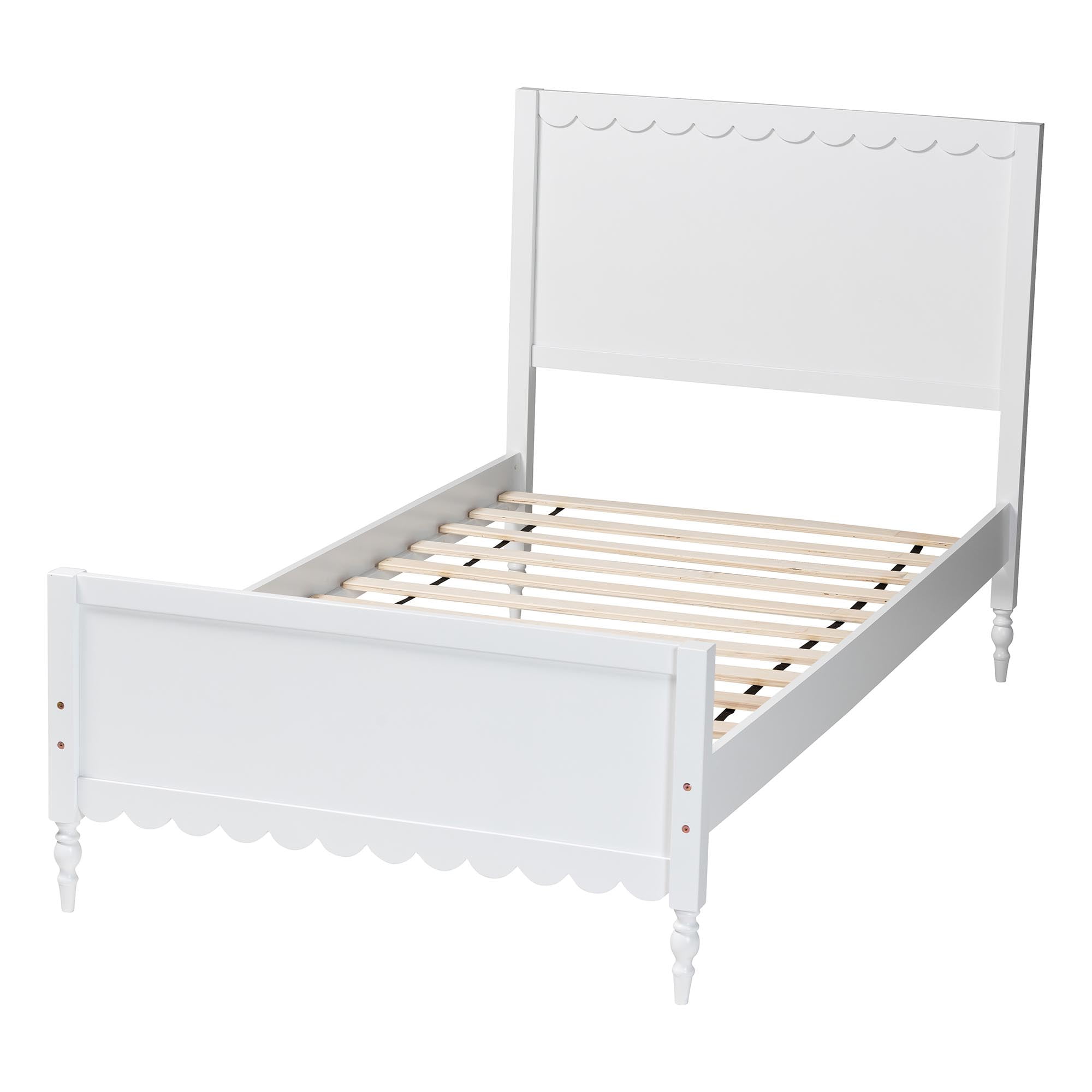 Baxton Studio Roni Modern Platform Bed, Full, White