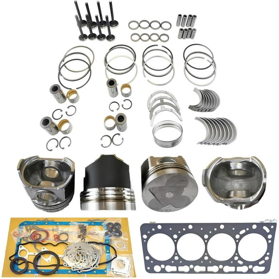 V3300 Engine Overhaul Rebuild Kit (No cylinder liner) 12 valves Piston height 87.4mm For Kubota V3300 V3300-DI Engine M6800 M8200 M9000 Tractor For Bobcat S220 S250 S300 T250 1C011-21052