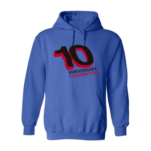 Anniversary 10 Celebration Hoodie Men -Image by Shutterstock, Male Medium