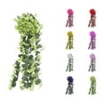 thumbnail image 2 of Utoimkio Artificial Hanging Flowers Outdoor Decorations,Violet Flowers Fake Hanging Plants Artificial Flowers for Outdoor Home Wedding Garden Yard Hanging Baskets Garland Decoration, 2 of 2