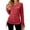 red, variant on Blouses for Women Business Casual Cotton Side Drawstring Shirt Ruched Long Sleeve V Neck Tops