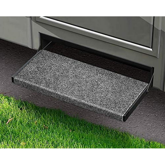PREST-O-FIT 2-0393 Outrigger Universal RV Step Rug - 22", Castle Gray