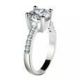 thumbnail image 4 of 3ct Cz Band 9*9mm Round Cut Women's 925 Silver Engagement Ring Size 5/6/7/8/9/10, 4 of 4