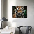 thumbnail image 4 of Acheng Tiger Canvas Wall Art Motivational Inspirational Quotes Animal Picture Canvas Print Artwork for Bedroom Living Room Office Wall Decoration Wooden Framed Ready to Hang 16x12in, 4 of 6