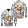 thumbnail image 3 of Playful Brussels Griffon Welcomes Winter Snowy Day with Cardinal Bird All Over Print 3D Baseball Jacket Beagles Dog Lover Gifts Idea Bomber Jacket Softball - 12017, 3 of 6