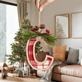 thumbnail image 4 of Moocorvic Plaid Pattern 26 Initial Christmas Ornament, Wooden Personalized Christmas Tree Ornaments(Letter C), 4 of 9