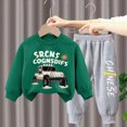 thumbnail image 2 of Toddler Baby Boy Clothes Fall Winter Outfit Car Print Pullover Stretch Pants Playwear Set Baby Boy Clothes Toddler Boy Winter Outfits Set 12 18 Months 2T 3T 4T 5T 6T 7T,Dark Green,4-5 Years, 2 of 7