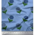 thumbnail image 1 of Soimoi Georgette Viscose Fabric Leaves & Floral Block Print Fabric by Yard 42 Inch Wide, 1 of 3
