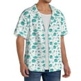 thumbnail image 4 of Xecao offers the Utensiles for Men's Casual Short-sleeved Shirt, a button-up collared shirt with a pocket, perfect for beach vacations and yacht travel in the Large size., 4 of 7