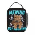 thumbnail image 2 of Bolsa térmica para el almuerzo Yangshaomei diseño de gato maullando enfriador portátil, 2 of 4