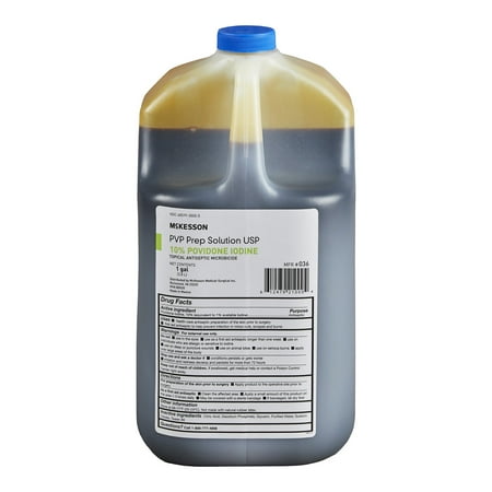 McKesson Povidone-Iodine Skin Prep Solution, First Aid Antiseptic, 1 gal, 1 Ct