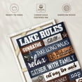 thumbnail image 6 of Elephant Stock Lake House Rules Typography Wall Art - Vertical Canvas Wall Art - Living Room Wall Decor - Inspirational And Typography Canvas - Gray And Brown Decor - 8" x 12", 6 of 8