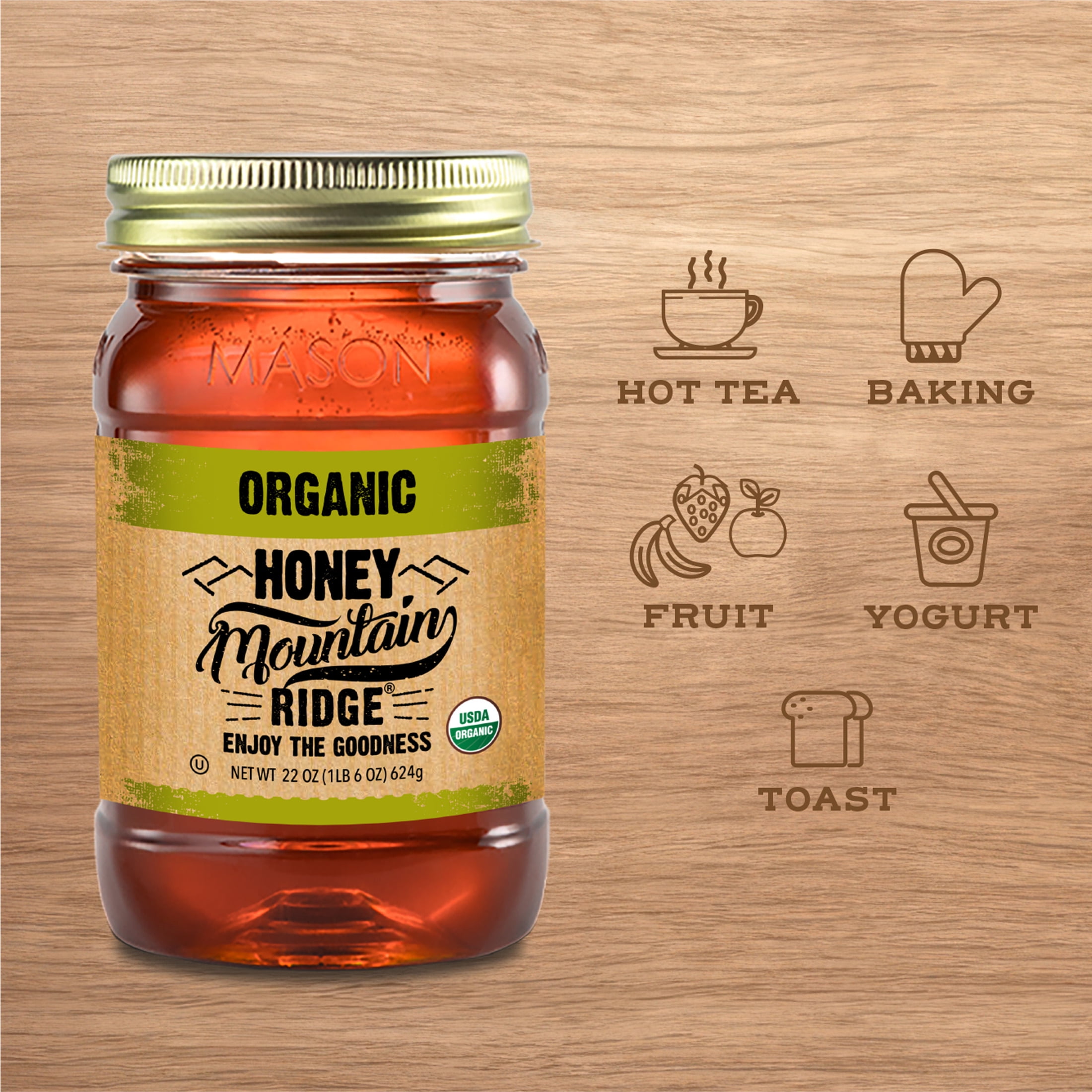 Mountain Ridge Raw Honey 22 oz