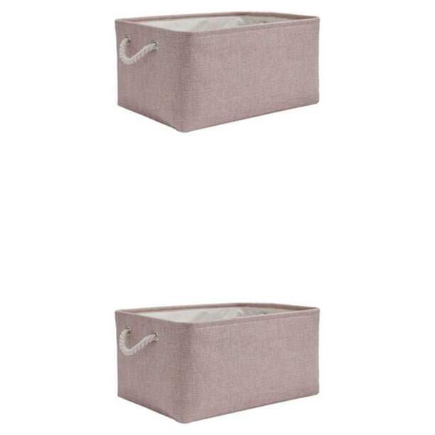Matsuzay Contenedor de almacenamiento plegable para un fácil acceso y organización - Organizador de almacenamiento Caja de almacenamiento Rosa claro 31*21*13 2Conjunto