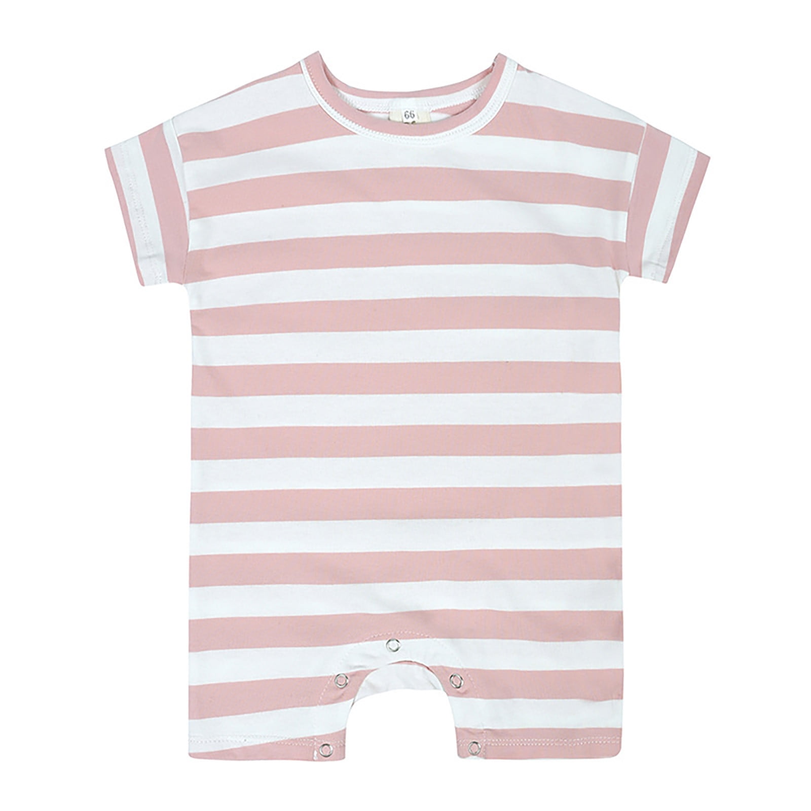 Baby Girls Boys Bodysuit Romper Pajamas Jumpsuit Short Sleeves Striped Sleeper Boy Clothes 9-12 Months