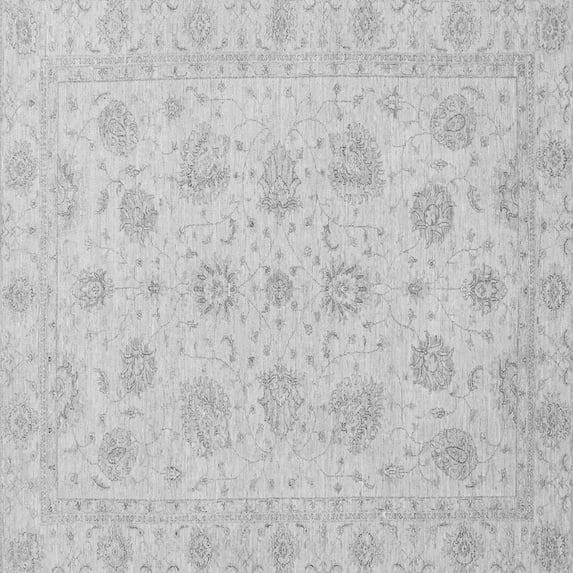 Ahgly Company Indoor Square Oriental Gray Traditional Area Rugs, 8' Square