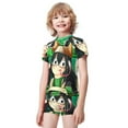 thumbnail image 2 of Tsuyu Asui Boys Rash Guard Set 2 Piece Swimsuits Short Sleeve Bathing Suits with Trunks, 2 of 7