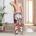thumbnail image 2 of Pofeuu Colorful Mushrooms (2) Print Men's Pajama Pants, Soft Lounge Pajama Pants with big pockets for Men Plaid Pj Bottoms-Medium, 2 of 6