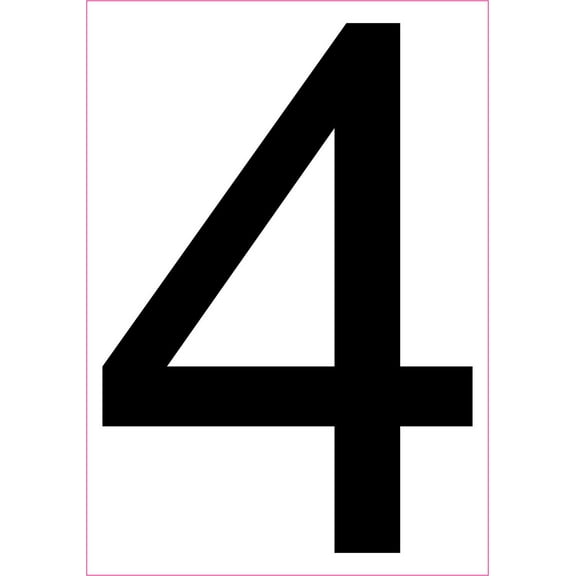 StickerTalk Number 4 Vinyl Sticker, 3.5 inches x 5 inches