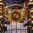 thumbnail image 6 of 50cm Artificial Norfolk Pine Wreath, Christmas Simulation Door Hanging Flower Wreath Decoration, Realistic Plastic Green Garland for Fireplace Stair Door Wall, Flexible Festive Holiday Home Decor, 6 of 6