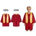 thumbnail image 1 of Robes de Finissants pour Enfants, Étole de Maternelle, Robe Rouge, Tenue de Remise des Diplômes 6-7 Ans, 1 of 5