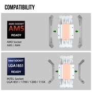 Vetroo V5 White CPU Air Cooler w/ 5 Heat Pipes 120mm PWM Processor Cooler for Intel LGA 1851/1700/1200/115X AMD Ryzen AM5 & AM4 w/Addressable RGB Lighting Sync