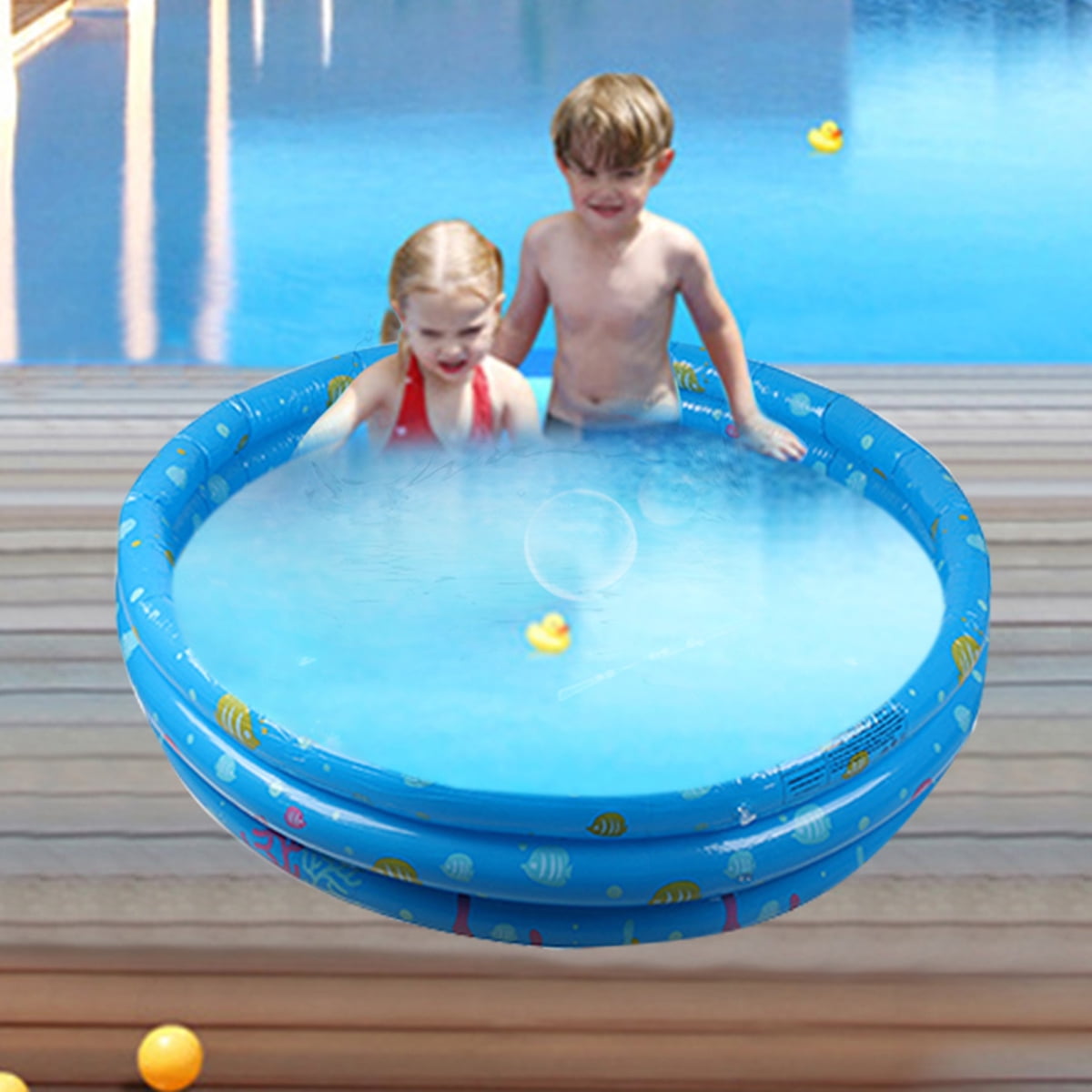 Cheers US Dinosaur Inflatable Pool for Kids, Dino Kiddie Swimming Pool