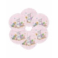 thumbnail image 7 of 15 Inch Round Placemats Set of 6, Easter Non Slip Heat Insulation PP Table Mats, Spring Watercolor Bunny Eggs Butterflies Pink Plaid Washable Place Mats for Kitchen Dining Party Table Decor, 7 of 7