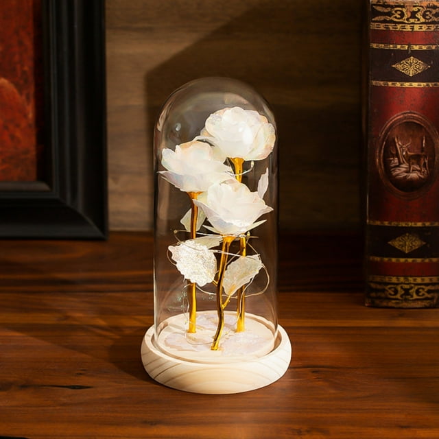 uhnmki Preserved Rose Night Light A Valentine's Day Rose Suitable For Anniversaries Day Birthdays Engagements And Occasions. A Timeless Of Roses.