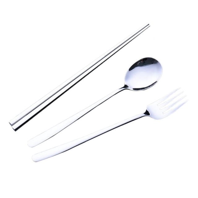 Juego de Cubiertos de acero inoxidable Baoblaze tenedor Cuchara diseño curvo