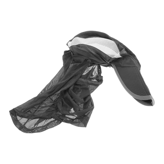 Milisten 1Set Wide Brim Shawl Sun Hat Uv Protection Satin Dark Grey For Men Summer Fishing Hiking Outdoor Activities