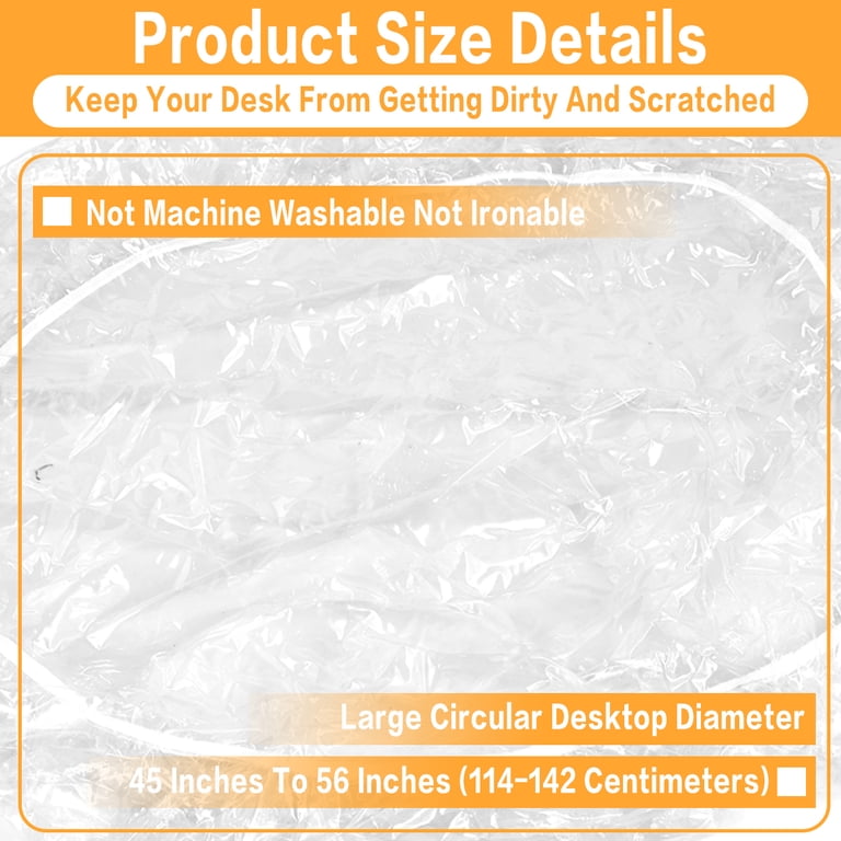 Jetcloudlive Clear Round Fitted Vinyl Tablecloth photo 2