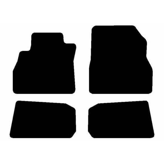 Auto Mats and Accessories Custom Fit Carpet Floor Mats Compatible with 2011-2012 Nissan Leaf – 4-Piece Set (Black), Made in USA